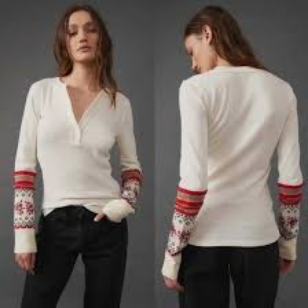 Sold We the Free Mikah Layering Cuff Knit Top